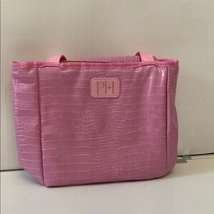 Paris Hilton Women‎ Lunch Bag 14"X10" Pink Crocodile-Embossed Tote Box School